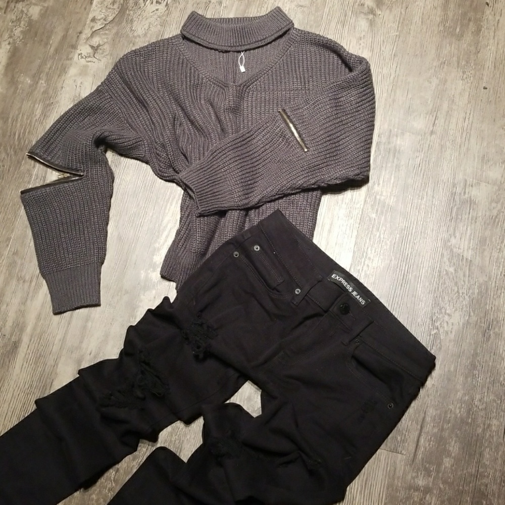 Charcoal gray sweater